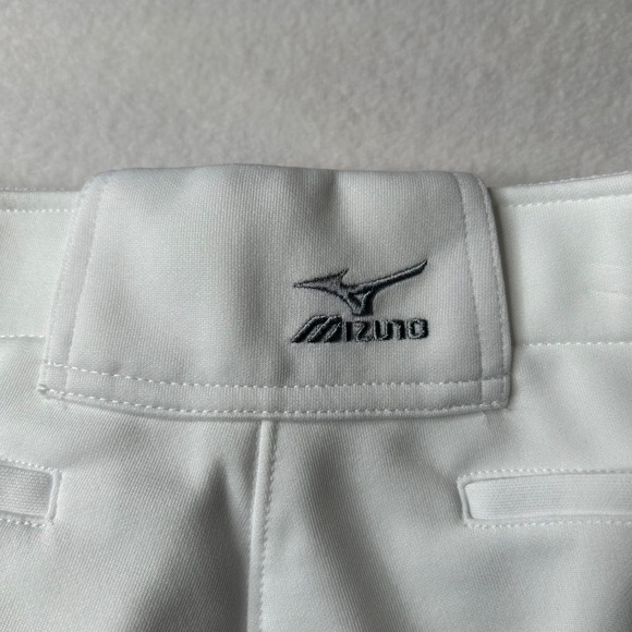 Mizuno NWT NEW Women's Medium White Belted Pipe Full-Length Softball Pants - Picture 9 of 13